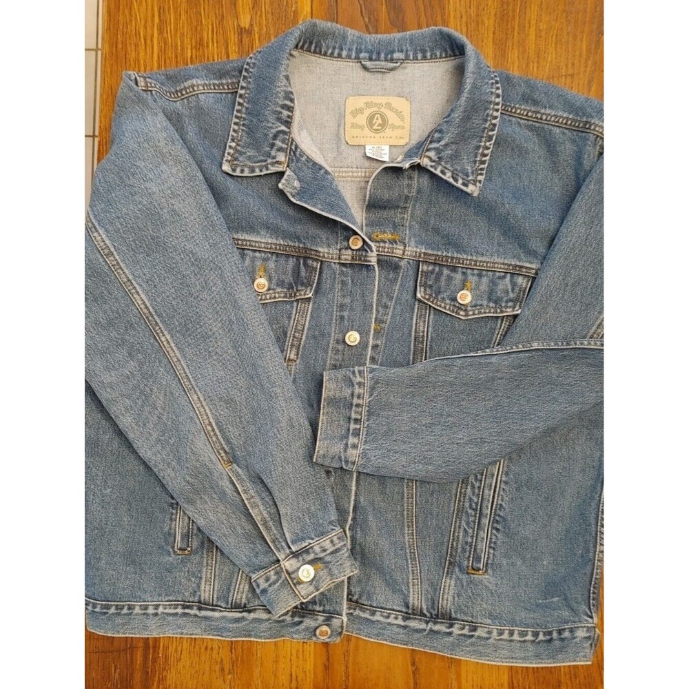 SOLD: Denim Arizona Jeans Co Button Up Denim Long Sleeve Jacket Womens Size M